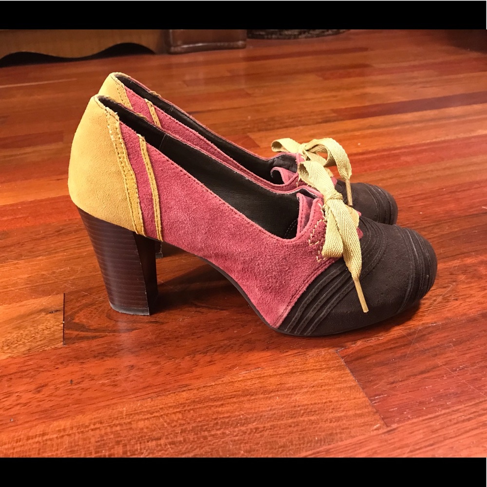 Anthropologie Pilcro Suede Colorblock Heels (6)